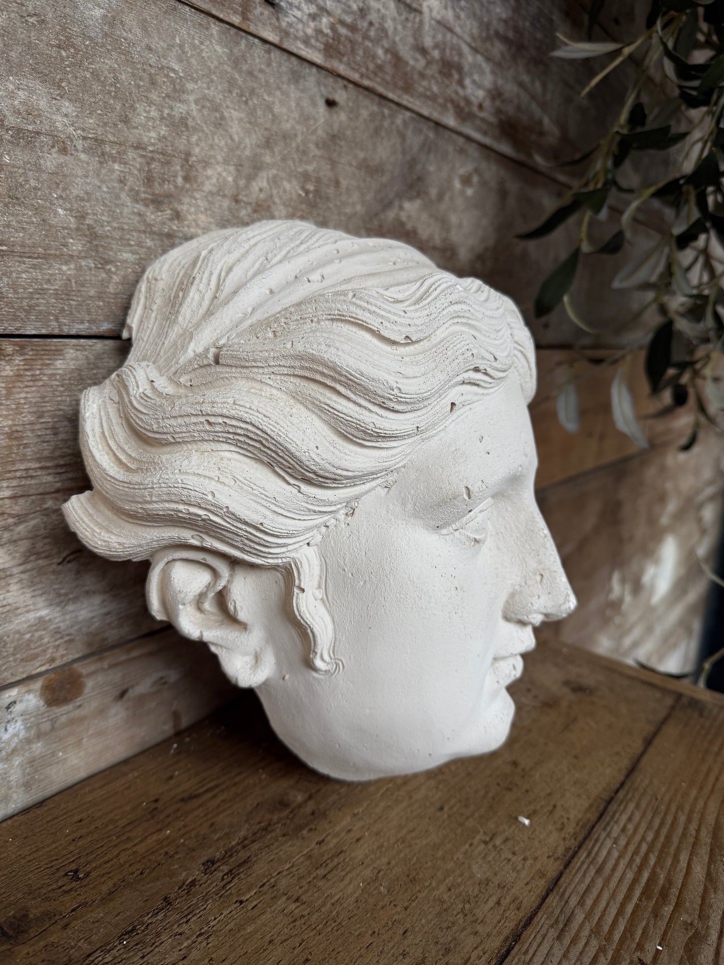Plaster female Greek head