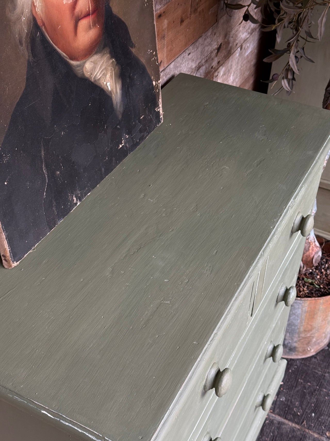 Rustic vintage pine chest of drawers