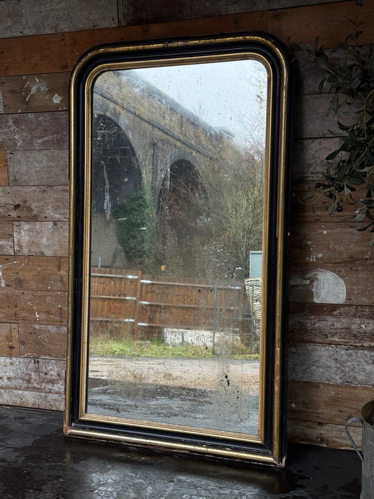 Fabulously foxed French Louis Philippe mirror