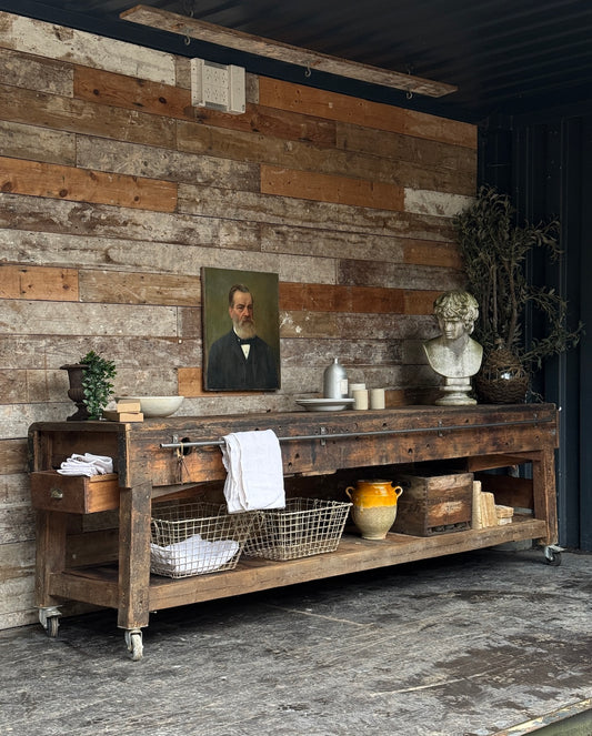 Fabulous, big ex workbench - superb kitchen island