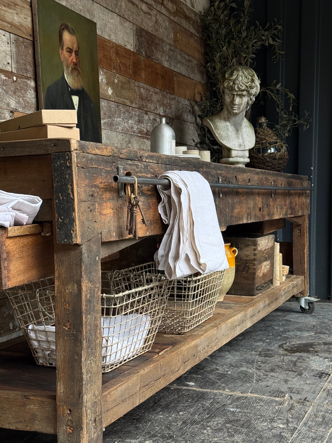 Fabulous, big ex workbench - superb kitchen island