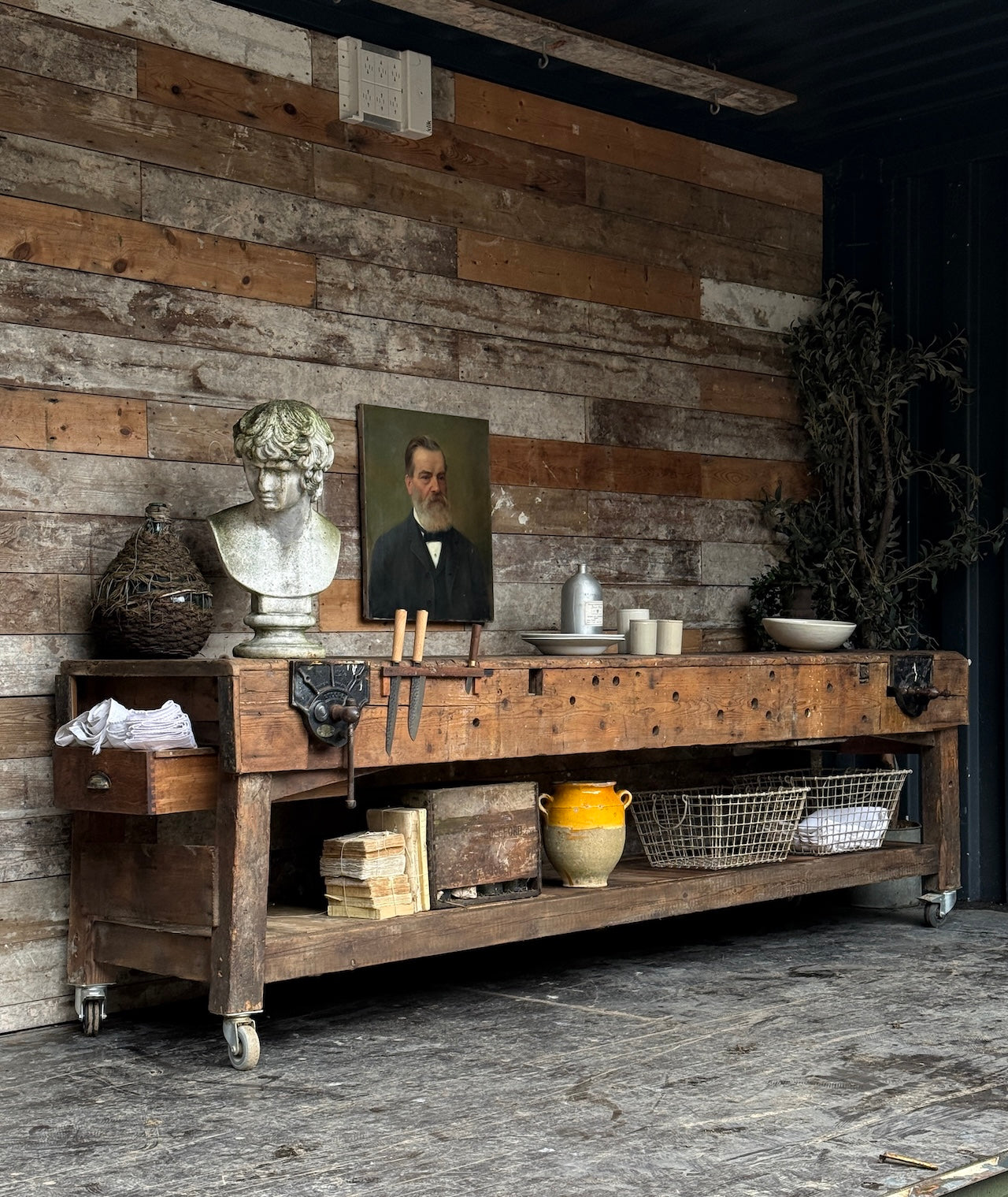 Fabulous, big ex workbench - superb kitchen island