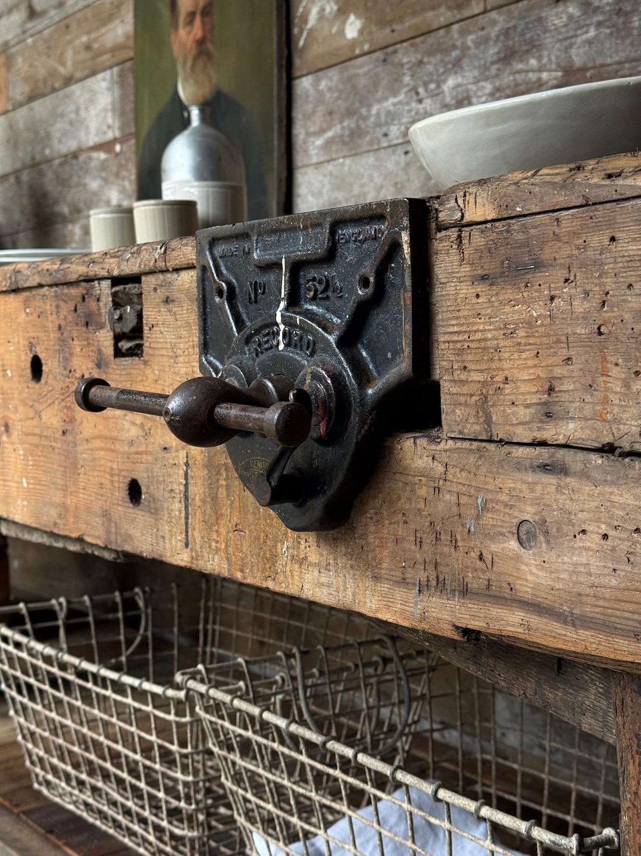 Fabulous, big ex workbench - superb kitchen island