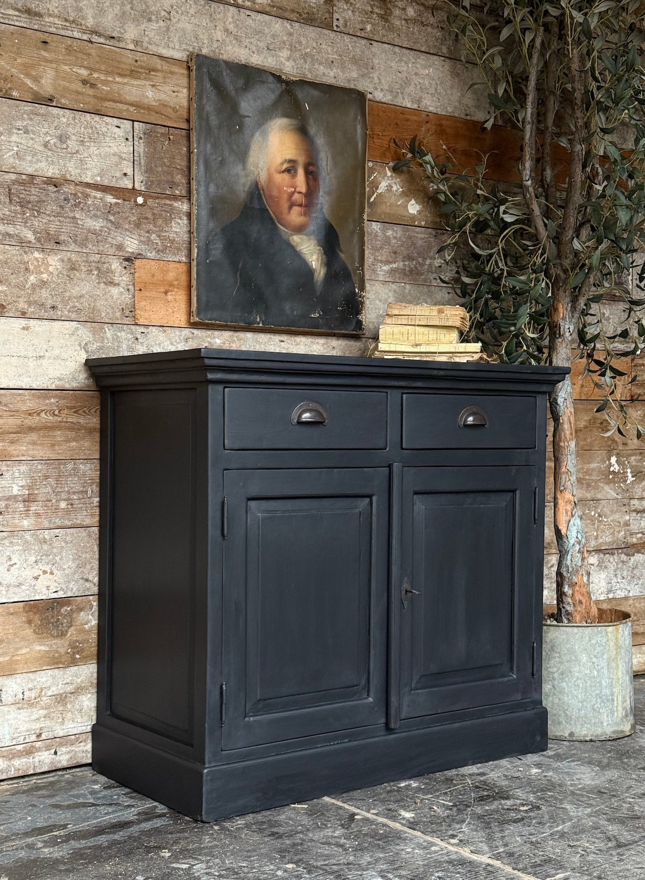 Handpainted old pine sideboard