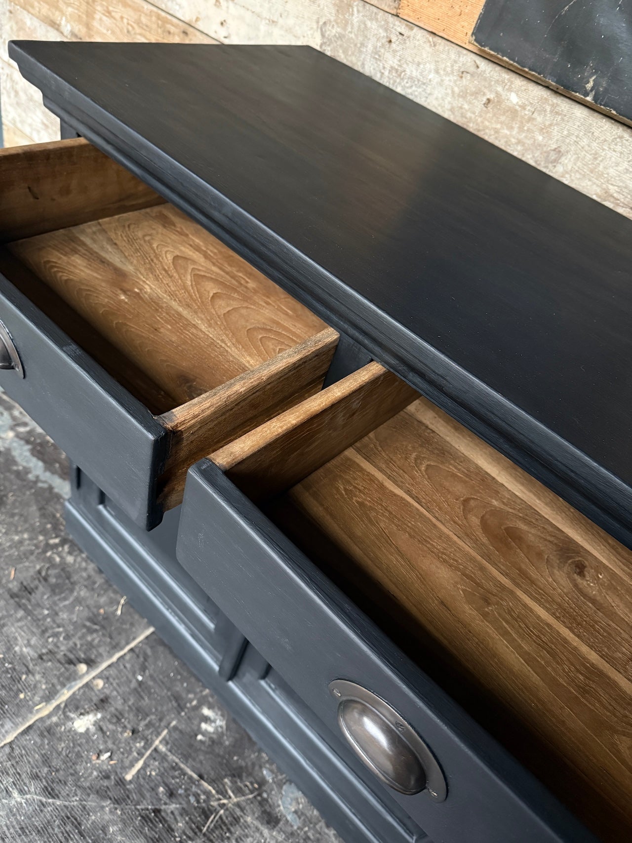 Handpainted old pine sideboard