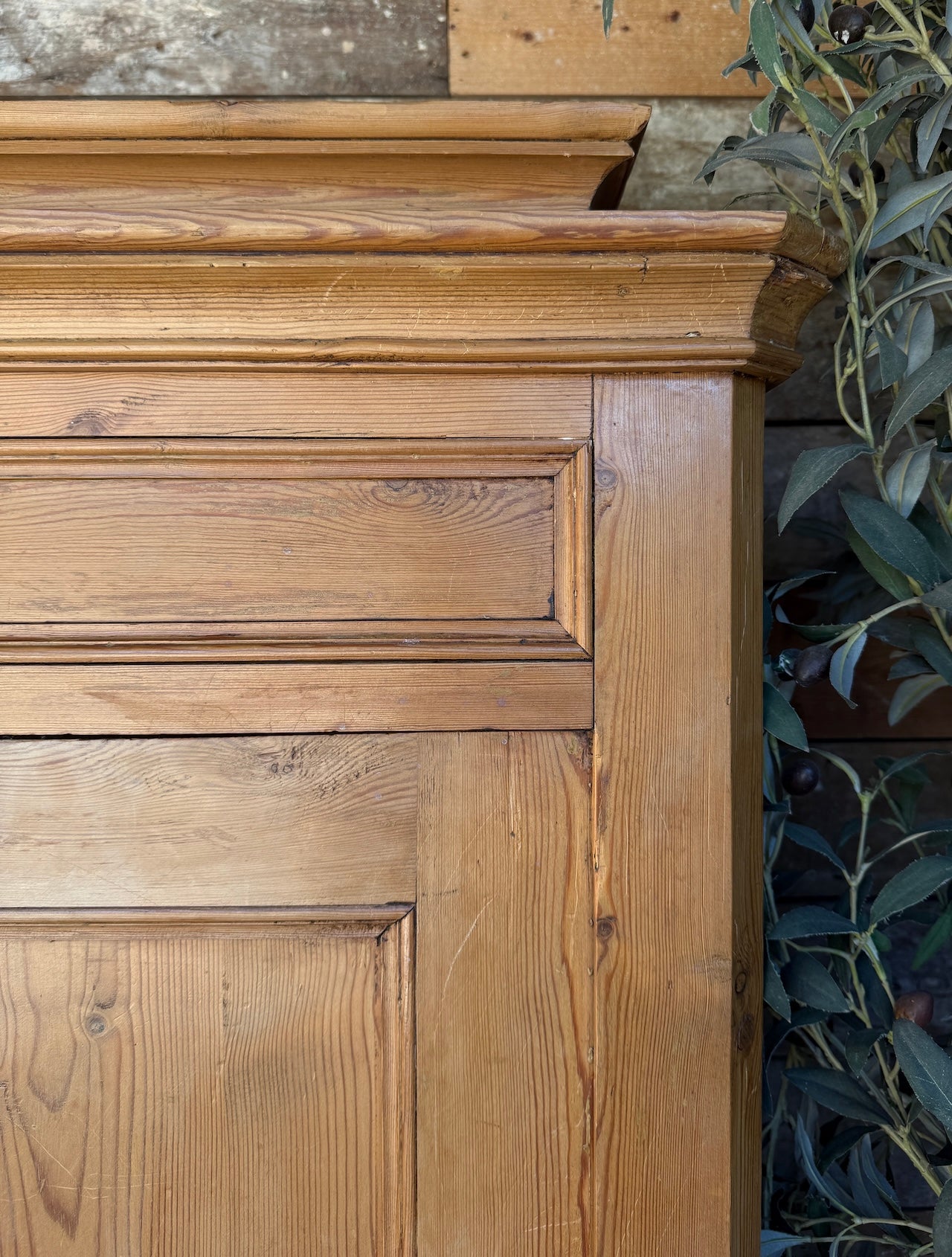 Victorian pine child's wardrobe / cloaks cupboard