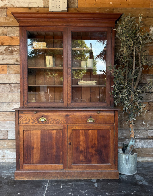 Glazed Victorian dresser / bookcase