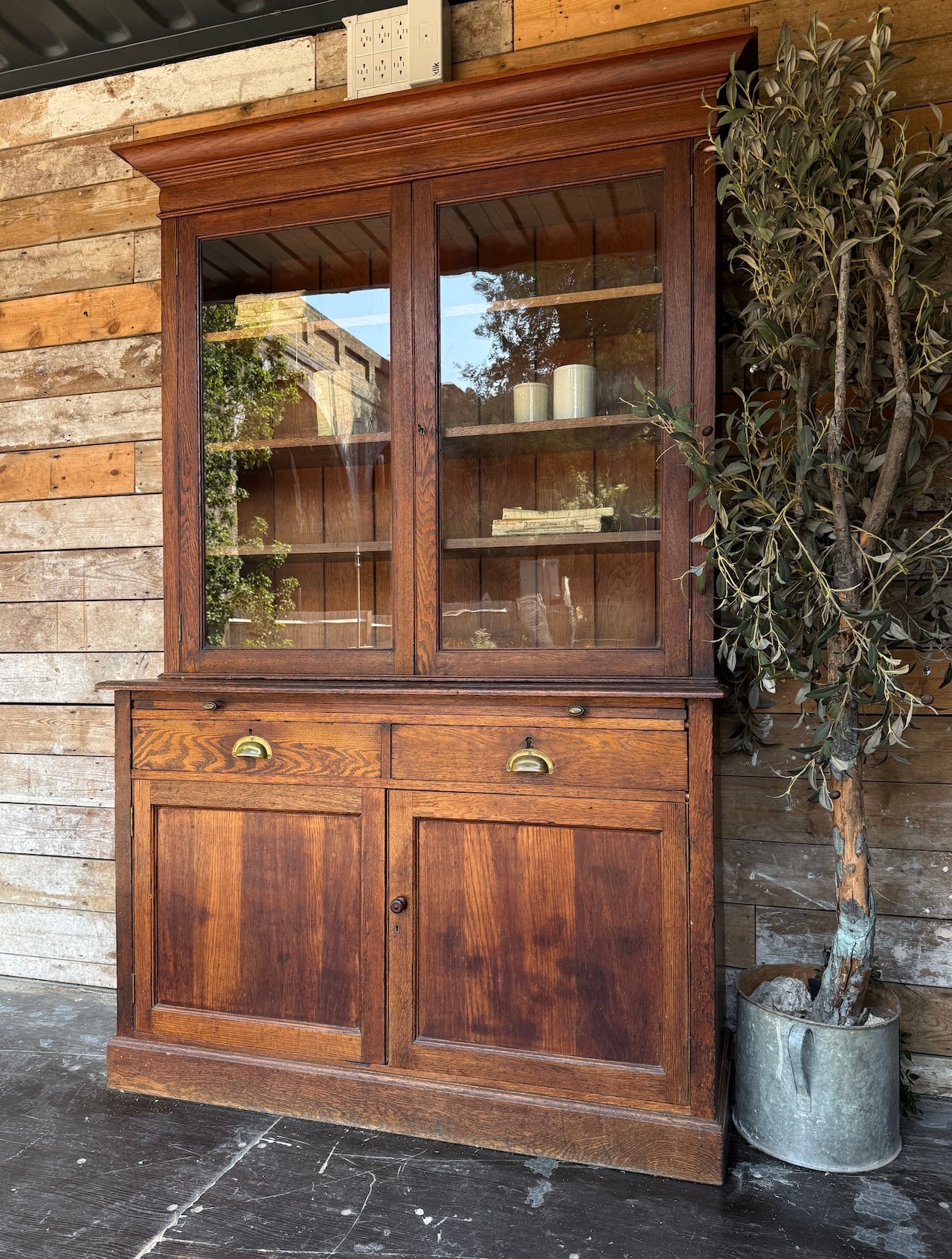 Glazed Victorian dresser / bookcase