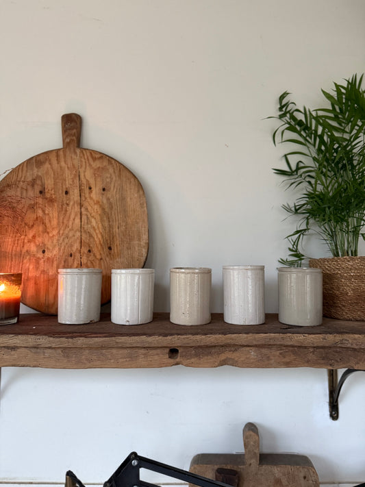 Small stoneware jam pots