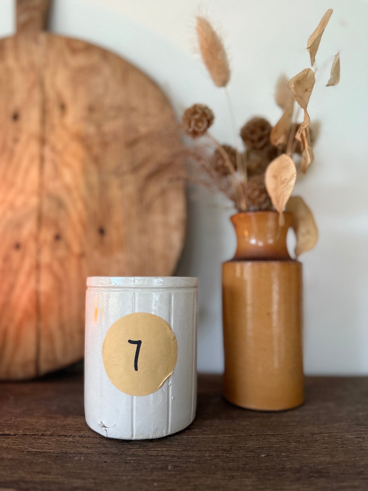 Small stoneware jam pots