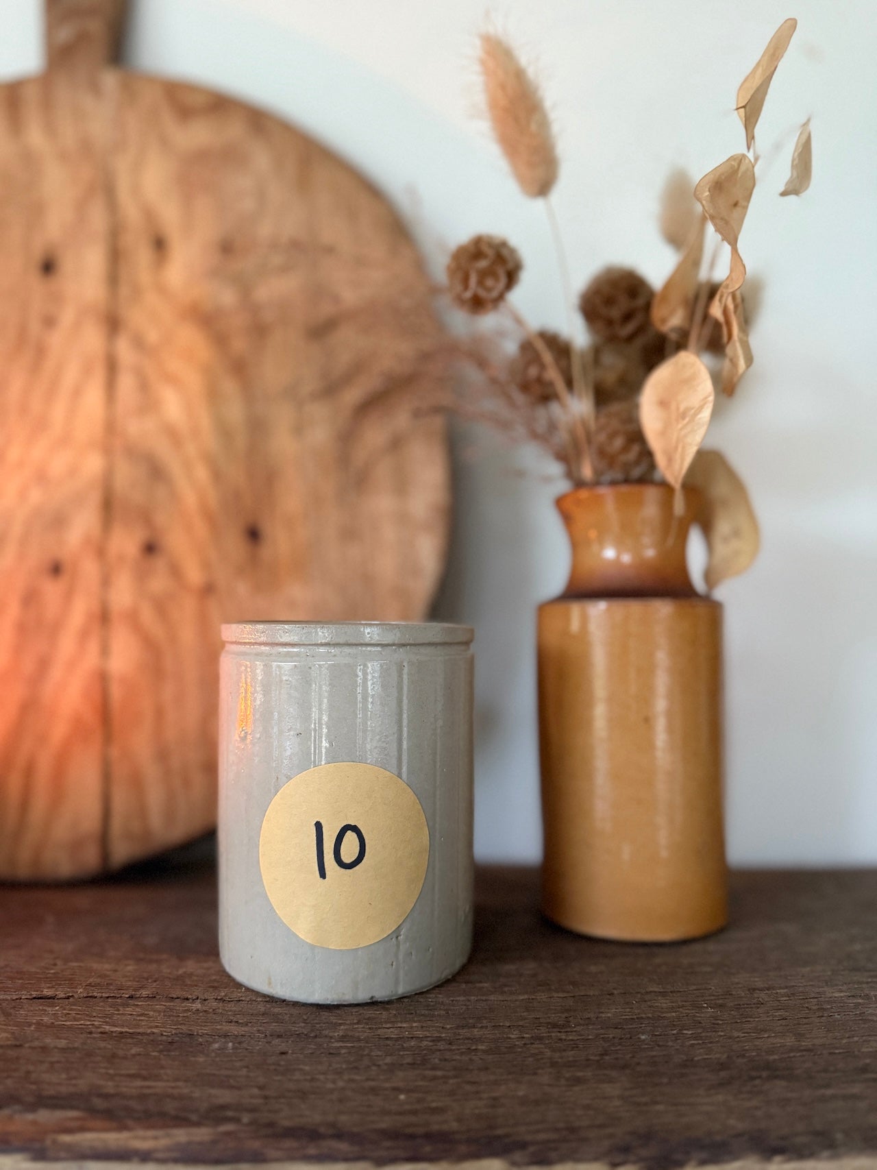 Small stoneware jam pots