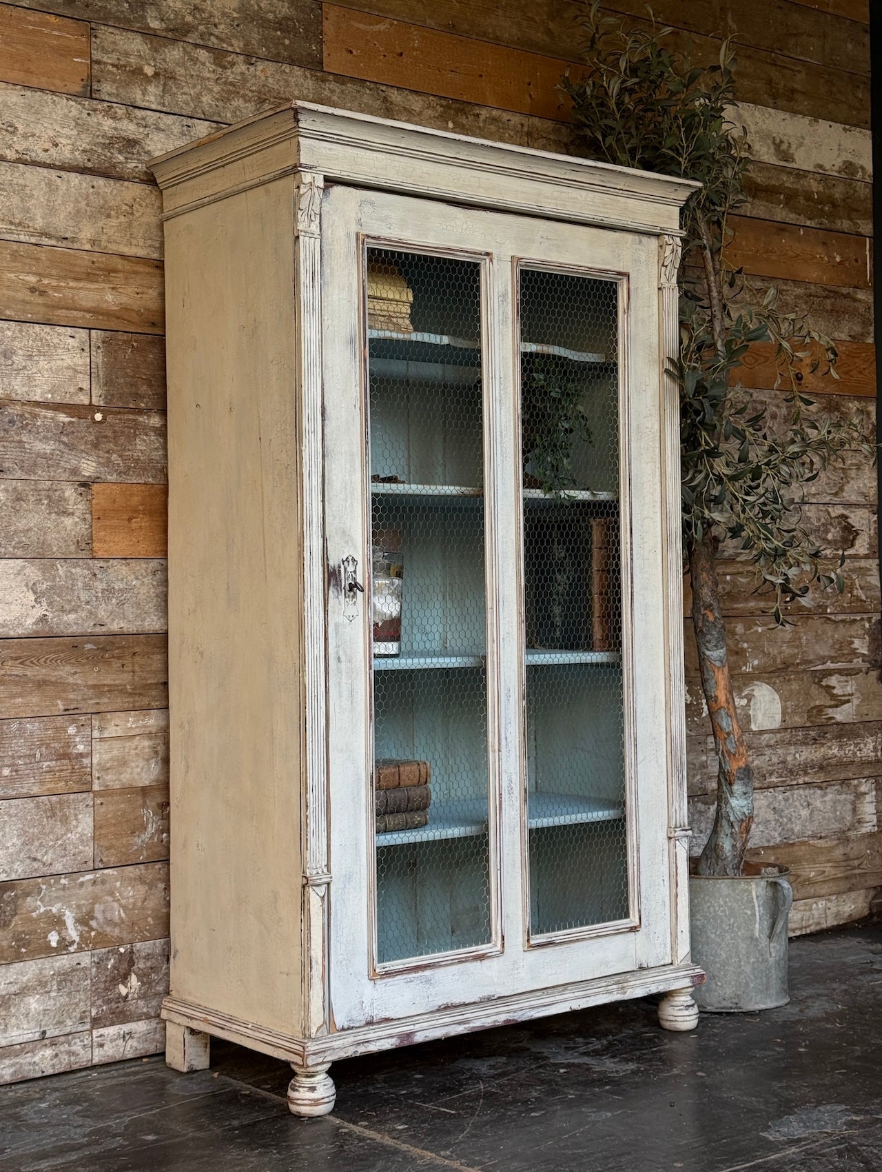 Painted Dutch armoire - rare size