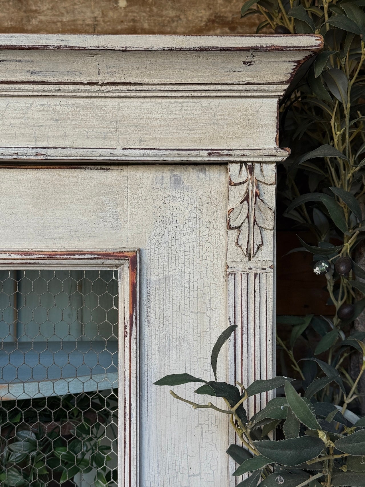 Painted Dutch armoire - rare size
