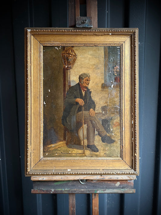 Gilt framed oil painting