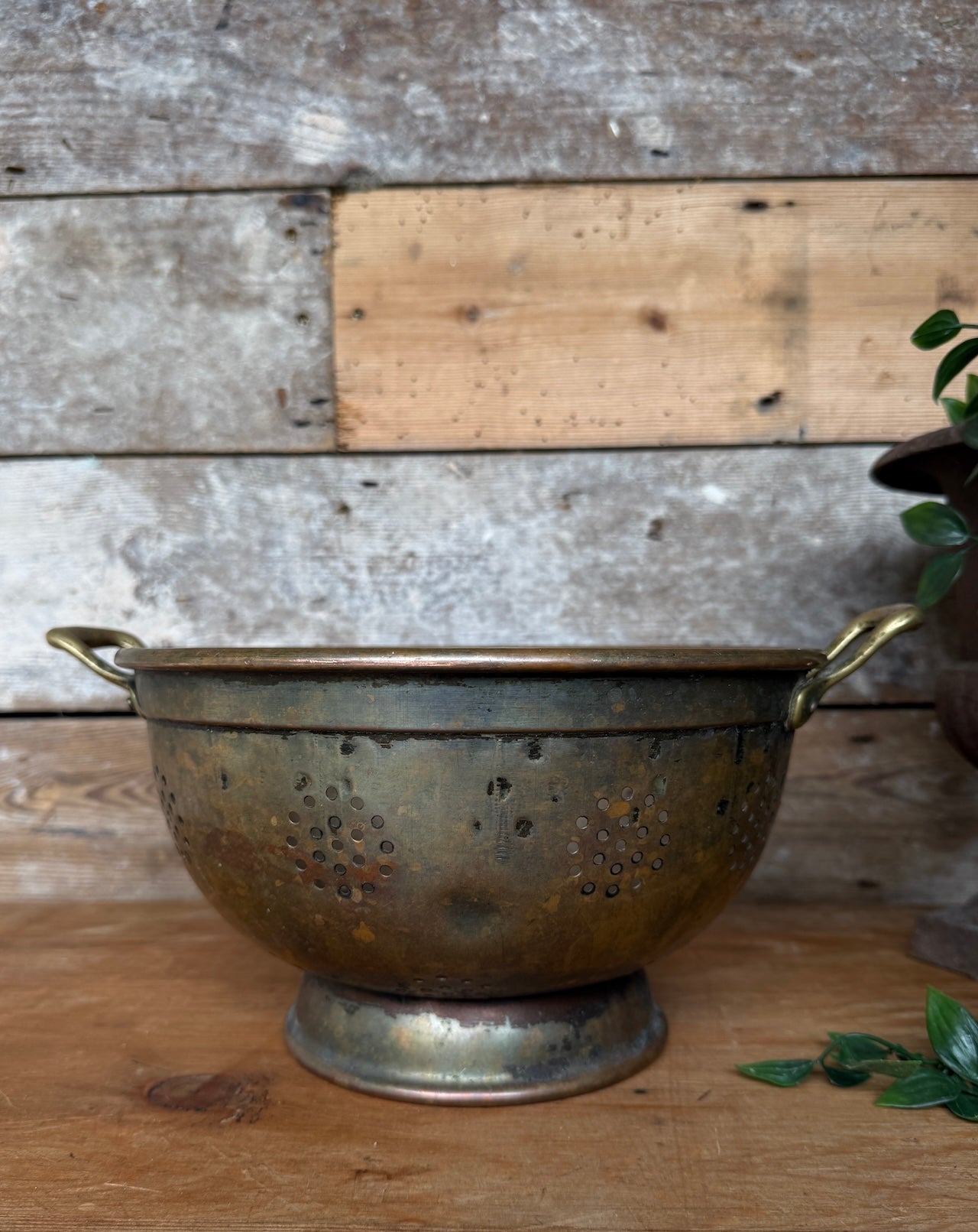 Vintage copper colander