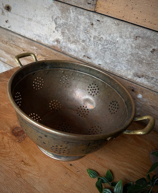 Vintage copper colander