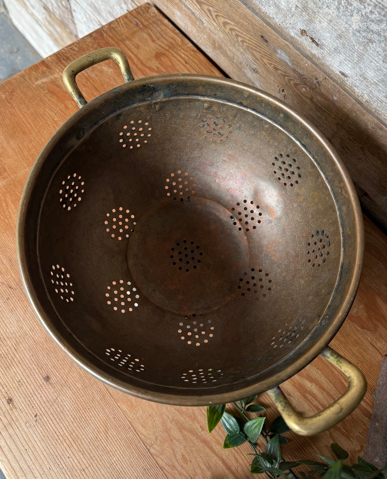 Vintage copper colander