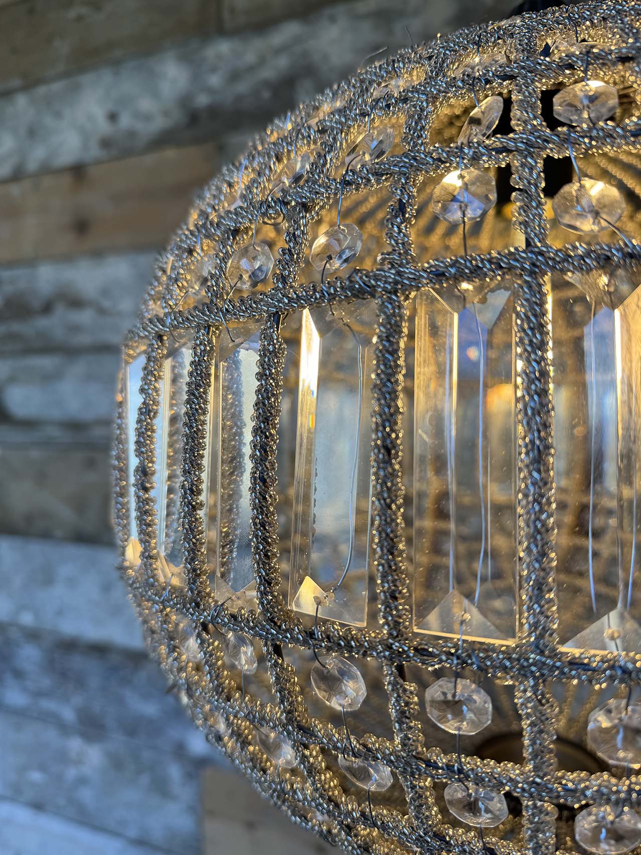 Large ball chandelier