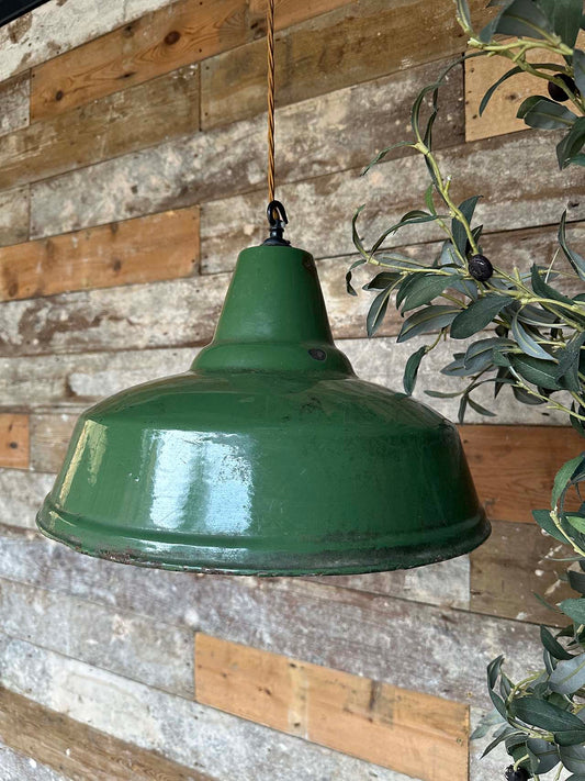 Green Vintage Factory Lamp