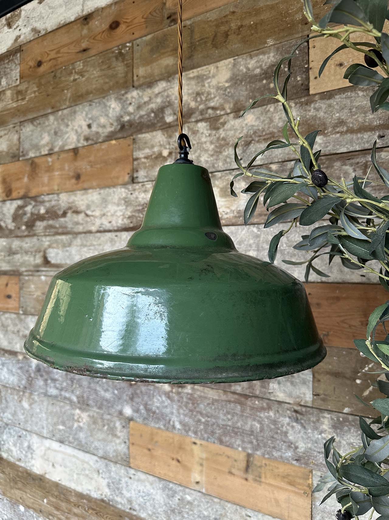 Green Vintage Factory Lamp