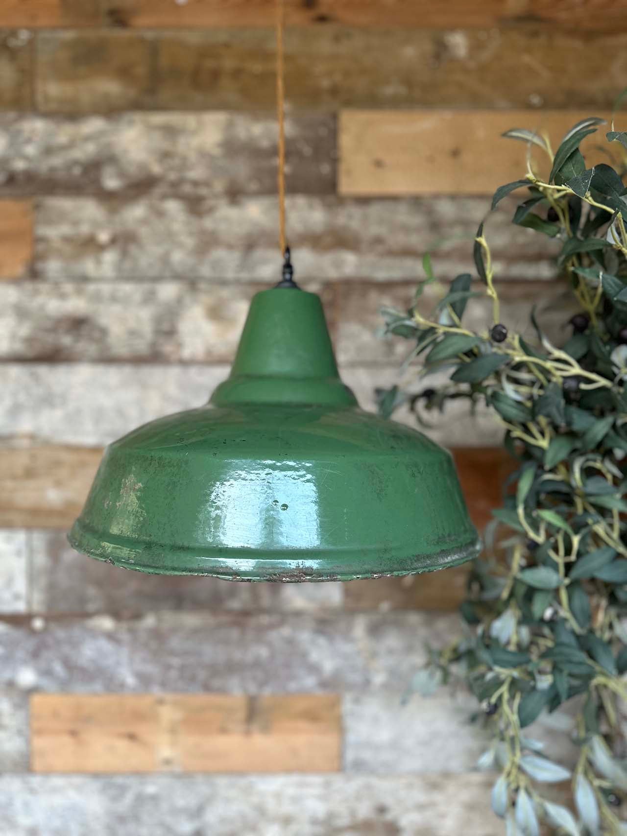 Green Vintage Factory Lamp